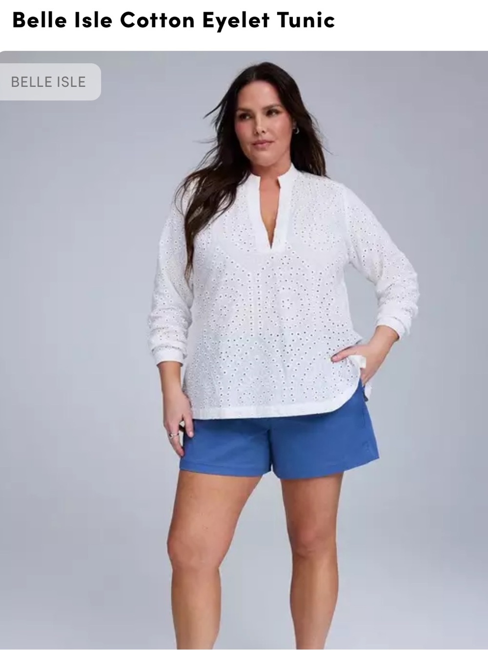 Torrid Size 2- Belle Isle White Cotton Eyelet Tunic